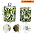 thumbnail image 5 of Yayeee 2 Pack Qtip Holder Bathroom Cotton Swab Canister with Lid Clear Dispenser Set, Gray Floral, 5 of 6