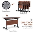 thumbnail image 6 of Conference Table with Wheels Flip Top Mobile Training Table Heavy Duty Spliceable Meeting Table for Offic, 6 of 7