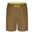 thumbnail image 4 of Admvng Mens Shorts Casual Summer Fashion Solid Elastic Waist Shorts With Pocket S-3XL, 4 of 6