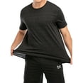 thumbnail image 4 of Men's Stretch Sport Shirt Big&Tall Tank Tops Short-Sleeve Performance T-Shirt Gym Active Tee Shirts Dri Fit Athletic Running Shirts, 4 of 8