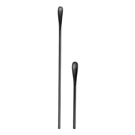 

2PCS Stainless Steel Spoons Stirring Spoons Creative Coffee Spoons Mixing Spoons Tableware Scoops for Home Restaurant (Short Handle Long Handle Black)