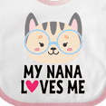 thumbnail image 4 of Inktastic Nana Loves Me Grandchild Girls Baby Bib, 4 of 4