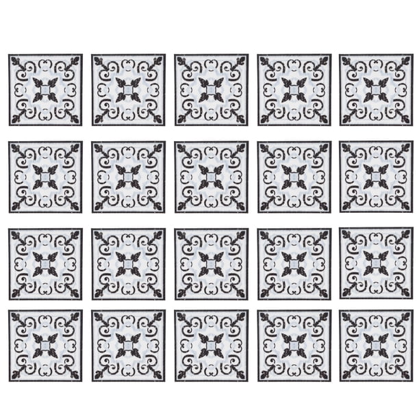 Pegatinas autoadhesivas para azulejos de PVC, 20 unidades de pegatinas diagonales para el suelo, para decoración del hogar y la sala de estar