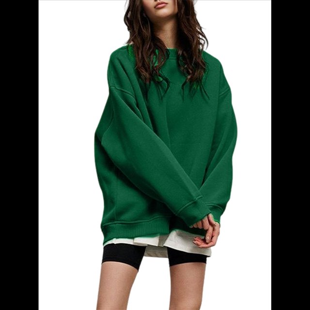 Sudaderas de Mujer con Cuello Redondo, Forro , Suéteres Oversize, Otoño 2025, Blusas Bonitas, Ropa Preppy Estilo-J XL
