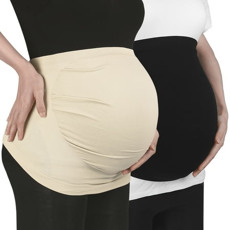 

Vocoste Belly Bands for Pregnant Women L Black Beige Nylon 2 Pcs