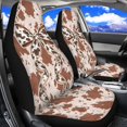 thumbnail image 3 of HUISEFOR 2 Pack Cow Print Bow Front Car Seat Covers Breathable Soft Anti Slip Car Seat Covers Protector, Elastic, Easy to Installation, for Cars, SUVs, Sedans and Trucks, 3 of 7