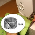 thumbnail image 1 of 5 uds. Dedal de costura, dedal de costura, Protector de s, aleación, duradero, resistente, dedal para punta de , dedal para mano, para Macarena dedal de costura, 1 of 8