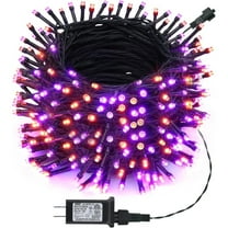 Orange and Purple Halloween lights, 43-foot LED plug-in Halloween string lights with 8 modes, memory and timer functions, connectable Halloween outdoor lights for home, garden, Halloween decorations