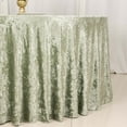 thumbnail image 2 of Efavormart 120" Sage Green Seamless Premium Crushed Velvet Round Tablecloth, 2 of 11