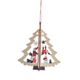 thumbnail image 3 of Colgantes de madera navideños 3D Adornos colgantes de madera navideños multiusos para Papá Noel y muñeco de nieve, 3 of 9
