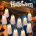 thumbnail image 4 of Halloween Decoration-Light Up Ghost LED Colorful Light String, Glowing Little Decorative Terrifying Pendant Ghost Atmosphere,, 4 of 8
