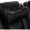 Contoured Recliner Head & Neck Pillow Black Bonded Leather