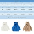 thumbnail image 3 of Kids Jacket,Sweater Children Fall Winter Pure Color Knitted Cardigan Coat for Cozy Comfort,Girls Jacket,Z04 Blue,18-24 Months, 3 of 8