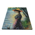 thumbnail image 2 of 12x16 inch Bathroom Decorative Paintings Black Skirt Woman By The Lake,Family Bathroom Poster Decor Accessory,Vintage Art Black Skirt Woman By The Lake Canvas Prints,Gift For Lover,Home Decor, 2 of 6