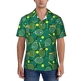 thumbnail image 5 of KLL Men's Hawaiian Shirt Short Sleeve Button Down Beach Shirts-Tennis Rackets and Balls, 5 of 6