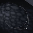 thumbnail image 3 of Double-Layer 0.5ct Moissanite Necklace   , 925 Sterling Silver Jewelry for Anniversary Birthday, 3 of 9