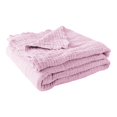 thumbnail image 2 of Ciozy Cotton Muslin Blanket, Pink Soft Breathable Throw Blanket for Couch Bed Sofa, Lightweight Pre-Washed Blanket for Adults Kids All Seasons, 27.56" x 55.12", 1 Pc, 2 of 9