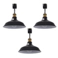 thumbnail image 1 of FSLiving Industrial Vintage Adjusted Angle J-Type Track Head Lighting E26 Base Black Metal Ceiling Light Track Light Fixture for Loft Mirror Front Office Kitchen Bulb and Track Not Included - 3 Pack, 1 of 8