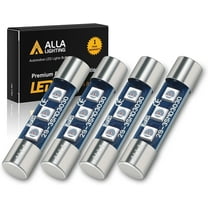 Alla Lighting 4pcs F30-WHP 6612F 6614F 6615F LED Bulbs T-2 SF6/6 BASE 6641 Super Bright Vanity Mirror Lights, Map Lights, Footwell Lights, Trunk Lights TS-14V1CP (Ultra Blue)