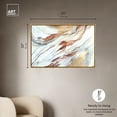 thumbnail image 5 of The Gold Splashes Boho Abstract Warm Color Canvas Wall Art by Art Remedy, Gold Floater Frame, 45"x30", 5 of 7