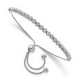 thumbnail image 1 of Diamond2Deal 14K White Gold Beaded Bolo Bracelet for Women, 1 of 4