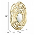 thumbnail image 4 of Zuo A12211 Aqua Round Mirror, Gold, 4 of 5