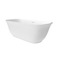 thumbnail image 3 of Pemberly Row 67" x 32" Flatbottom Freestanding Acrylic Soaking Bathtub - White, 3 of 18