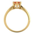 thumbnail image 4 of 1 ct Marquise Cut Simulated Red Diamond Solitaire 18K Yellow Gold Womens Engagement Ring, 4 of 5