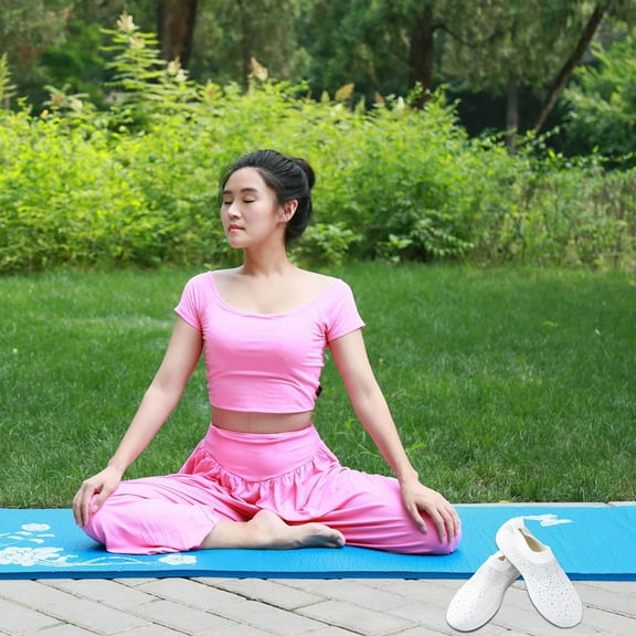 Mobutofu 1 Pair Trail Running Barefoot Shoes White Pu Rubber Flexible Sole For Women Sports