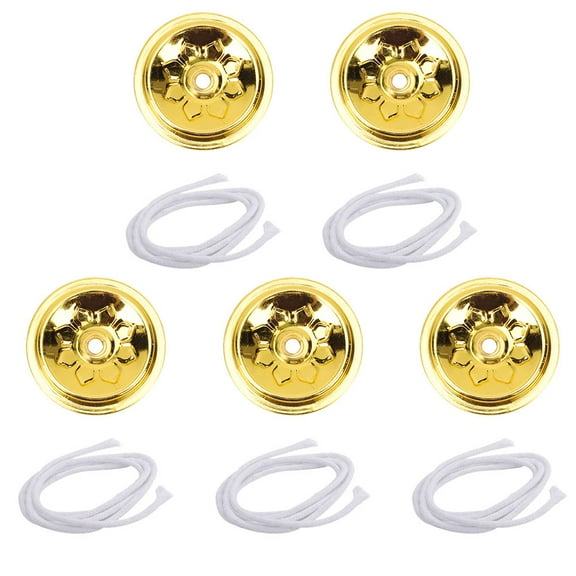 UPGRATOR Oil Lamp Wicks Replacement Fiber 1 Set Oil Lamps Indoor 5 X Wicks 5 X Core Wick Holders