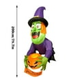thumbnail image 3 of Halloween Decorations Inflatable Witch With Pumpkin Outdoor Hanging Prop For Window Door Yard Party Scary Witch, 3 of 7