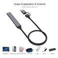 thumbnail image 2 of USB Hub USB A USB C Extension Hub Transmisión de datos para mouse (4 puertos), 2 of 9