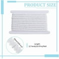 thumbnail image 2 of 12 Yards White Gimp Braid Trim 3/8 Inch Polycotton Woven Braid Trim Decorative Border Keel Trims for Costume DIY Crafts Curtain Slipcover Pillows Tablecloths, 2 of 8