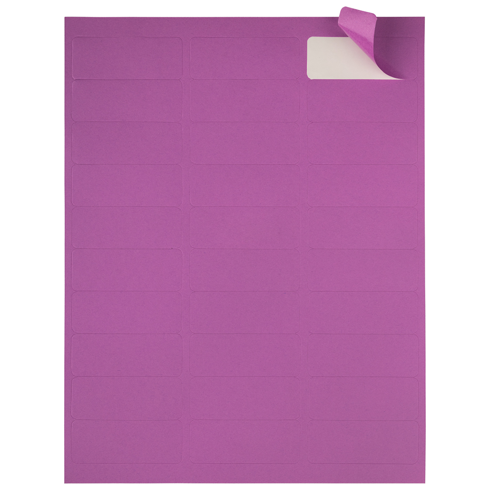 JAM Paper Return Address Labels, 1 x 2 5/8, Violet Purple, 120 per Pack