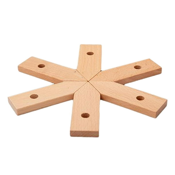 Mantel Individual de madera BLESIY para mesa de comedor posavasos protección reutilizable