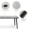 thumbnail image 3 of Afuera Living 76-inch Metal Outdoor Patio Dining Table in Black, 3 of 10
