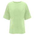 thumbnail image 6 of Ruyang Women's Oversized T Shirts Short Sleeve Crewneck Summer Tops Casual Loose Basic Tee Shirts 2024 Trendy Clothes Workout Loose Tops Women, 6 of 8