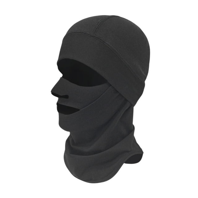 DYNWAVECA Winter Ski Warm Riding Hood Lining Cycling Face Cover Full Face for Running Outdoor Activities Bike Riding Black