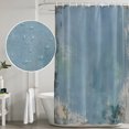 thumbnail image 7 of Gray Blue Mottled Bathroom Shower Curtains with 12 Hooks Polyester Waterproof Shower Curtain for Stalls and Bathtubs Modern Abstract Retro Oil Painting Decorative Bathroom Curtain 36x78 Inches, 7 of 7