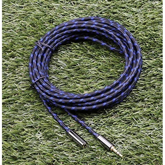 3.5mm AUX Extension Cable 15 Feet,Ruaeoda 3.5mm Auxiliary Audio Extension Cable Nylon Braided Male to Female AUX Extension Cord Compatible Car, Headphones, iPods, iPhones, iPads, Home Stereo