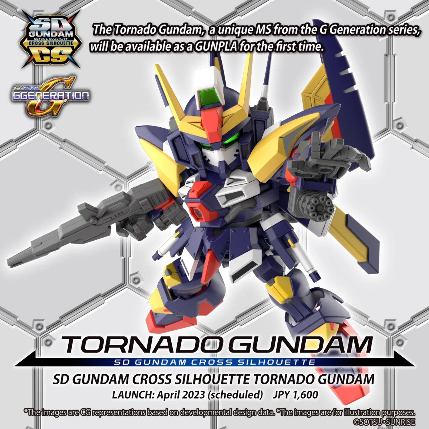 SD Gundam Cross Silhouette Tornado Gundam Model Kit