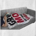 thumbnail image 6 of Grandma Soft Flannel Fleece Throw Blanket, Moms and Grandmothers Slogan with Positive Vibes Inspirational Words, Cozy Plush for Indoor and Outdoor Use, 50" x 70", Red Black White, by Ambesonne, 6 of 6