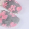thumbnail image 5 of JUSLIO Slippers for Women Fuzzy Plush Flat Sole Non Slip Indoor House Slippers Closed Toe Slide Slippers, 5 of 7