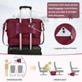 thumbnail image 4 of Gynky Travel Duffle Bag Set 2 Pack Weekender Bags for Women with Shoe Compartment Carry On Overnight Gym Duffel Bags with Wet Pocket Hospital Bags for Labor and Delivery, 4 of 8