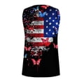 thumbnail image 3 of 4th Of July Outfits Women American Flag Themed Print Tank Tops Ribbed Button Up Independence Day Festive Clothes (S, Black), 3 of 5