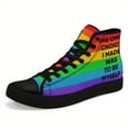 thumbnail image 4 of Coolcustomize Women's Pride Month Love Theme Casual Sports Sneakers - LGBT Design, Non-Slip Durable Rubber Sole, Breathable Fabric Upper, Lace-Up Walking Shoes for Gym Training & All-Season Wear, 4 of 10