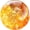 Orange, variant on Kiedle Cool Stress Ball with Glitter - Cute Sensory Squishy Squeeze Nice Fidget Squish Toy - 2.25" Ball
