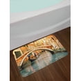 thumbnail image 2 of Venice Bath Mat, Ancient Bridge and Traditional Gondola Canals of Famous Touristic City, Non-Slip Plush Mat Bathroom Kitchen Laundry Room Decor, 29.5 X 17.5 Inches, Orange Ivory Bluegrey, Ambesonne, 2 of 2