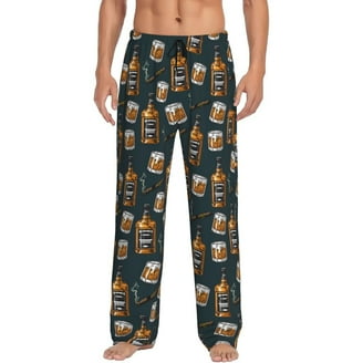 Hanes Men’s Waffle Knit Jogger Pajama Pants – Elastic Waist With Drawstring, Ribbed Cuffs, Black, XL