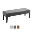 thumbnail image 2 of Justharion Stretch Bench Slipcover Dining Chair Seat Covers Protector Decor Dark Gray, 2 of 9